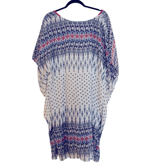 Swimsuits For All Kelsea cover up tunic in blue boho coral 18/20 - Picture 7 of 11